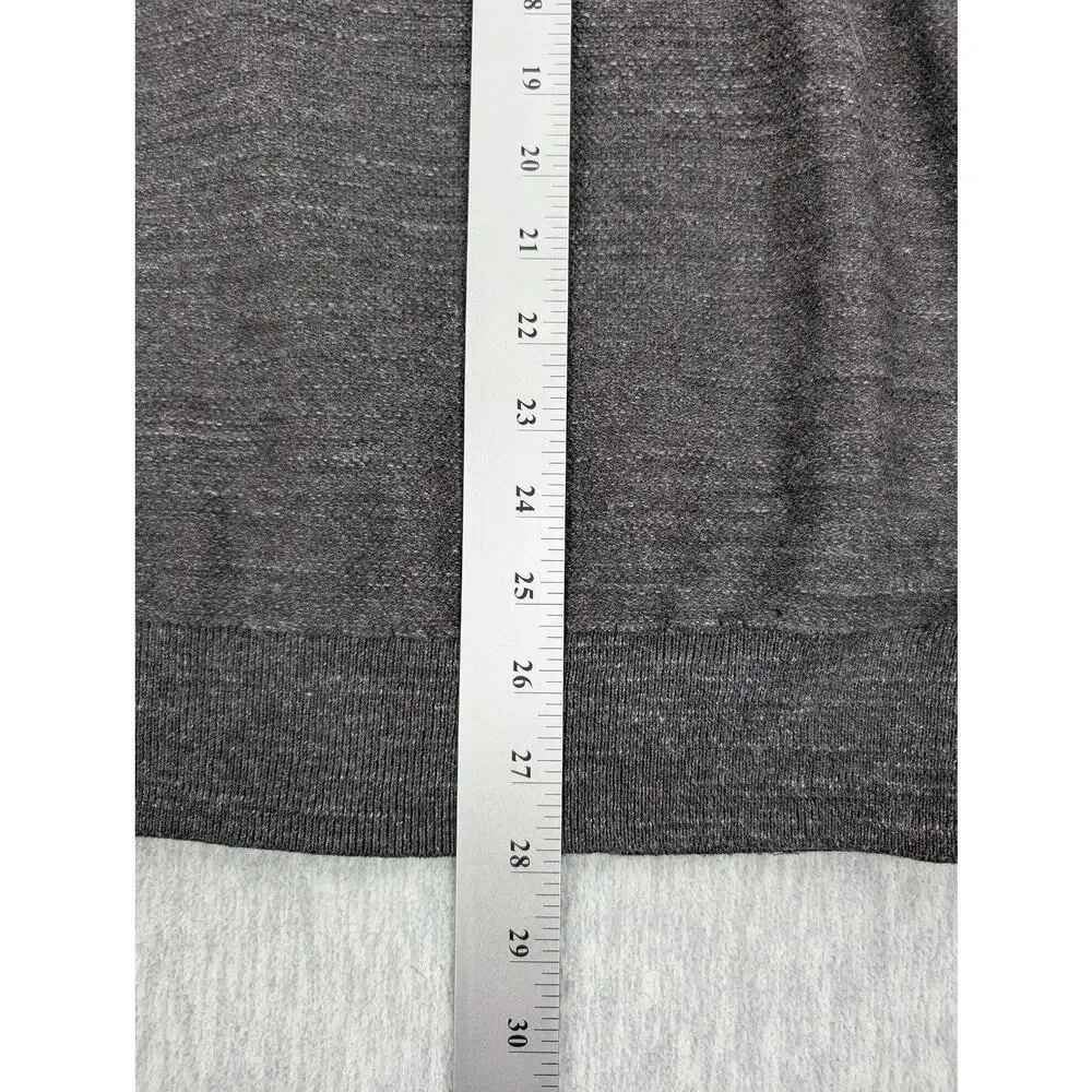 J.Crew Sweater Mens Medium Gray Cotton Henley Long Sleeve Casual Classic Knit